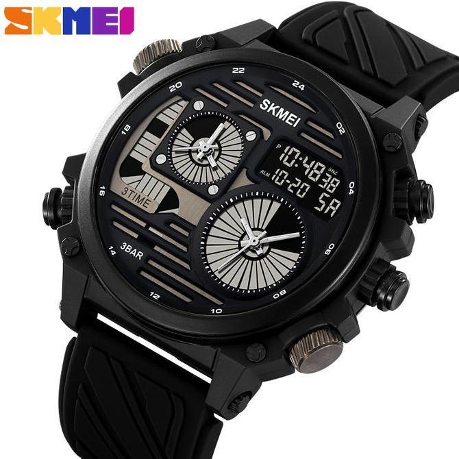 Savana_bels - Jam Tangan Pria Analog-Digital Sport Tahan air Tali Silikon SKMEI 2202