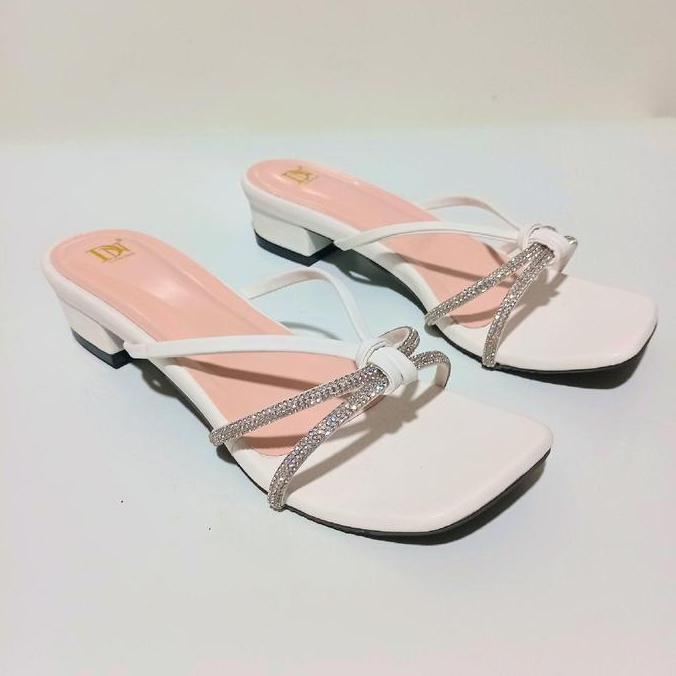 DN13 - Sandal Hels Dn Lilit Depan Elegan Hak Tahu 3cm