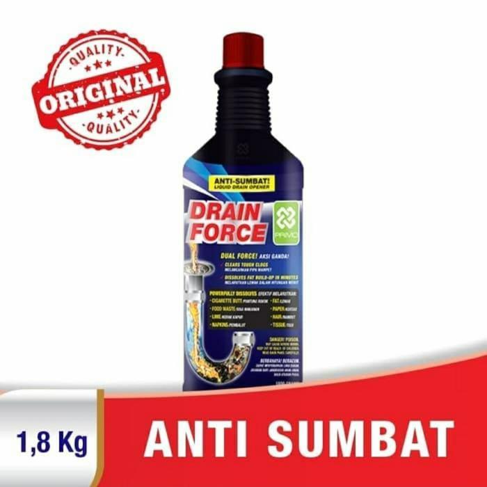 DRAIN FORCE 1800 /ANTI SUMBAT /OBAT WC MAMPET AMPUH/SALURAN MAMPET