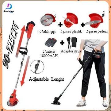 alat pemotong rumput elektrik tanpa kabel portable mesin potong rumput listrik
