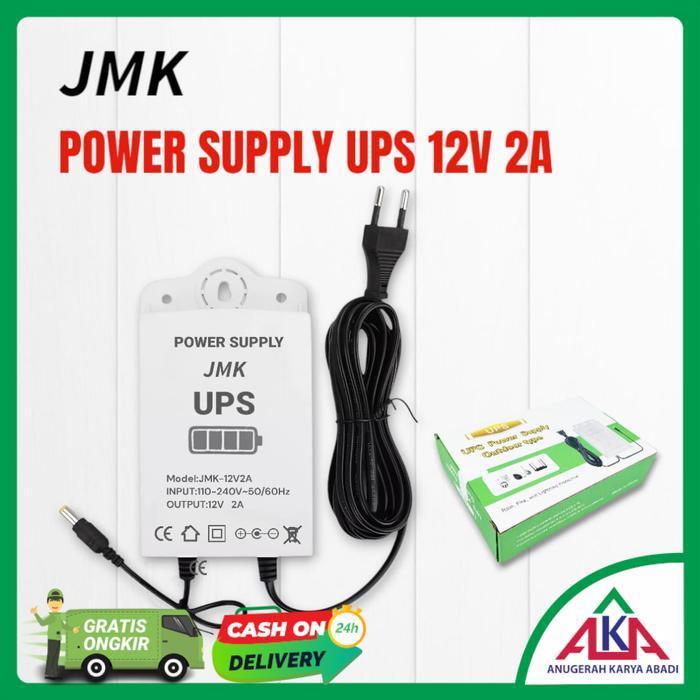UPS Mini JMK Continous Power Supply 12V 2A 3600mAh Backup CCTV Router Modem Wifi Outdoor