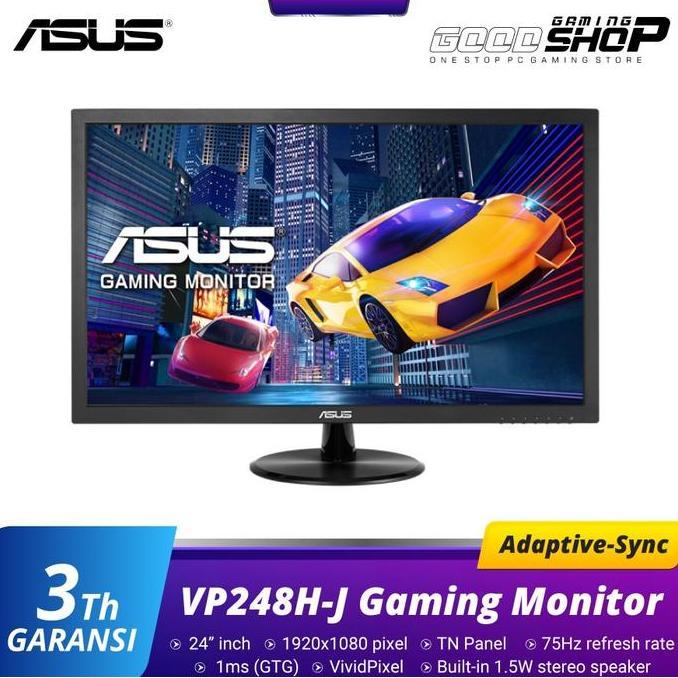 (Best) ASUS VP248H-J Gaming Monitor 24 inch, FHD, 1ms, 75Hz, AdaptiveSync