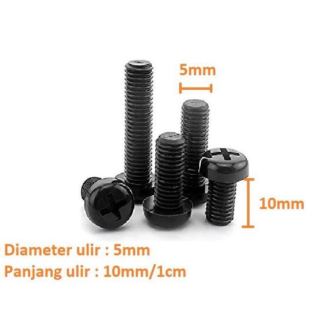 4PCS NYLON SCREW BAUD PLASTIK PLASTIC M5X10 M5 10MM BOLD SPACER ULIR 5MM M5X10MM AS27