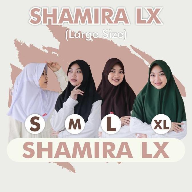 Veil- New- Shamira - Kerudung Sekolah Serut Lx Serut Renda Tutup Hijab Instan Sekolah Daily Size S M