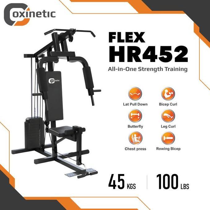 [12255] Oxinetic Flex Hr452 Home Gym 45Kg 100Lbs 10 Pilihan Beban Alat Fitness Multifunction Home Gy