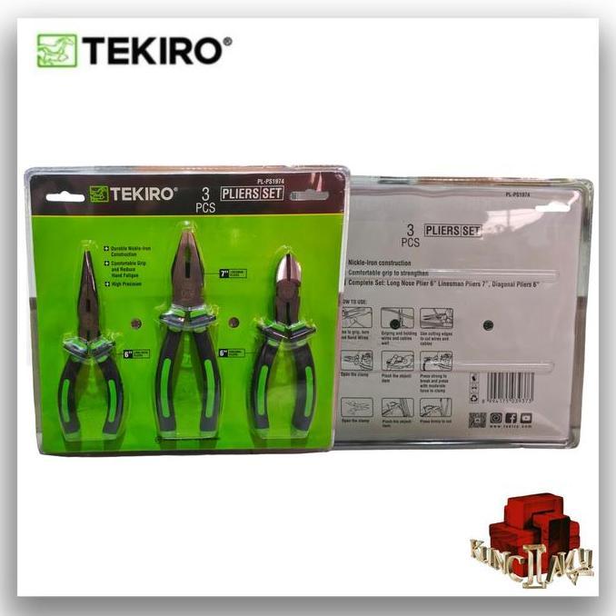 tekiro tang set 3 pcs / Tekiro tang kombinasi 7 inch / tekiro tang potong 6 inch / Tang set tekiro /