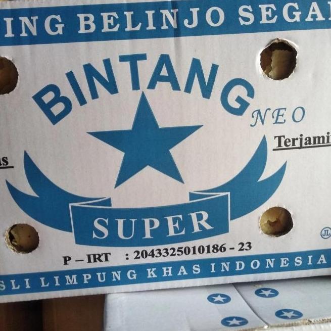 Emping Belinjo Melinjo Segar Limpung Bintang Super Biru 1 Bal Dus 5 Kg SNC