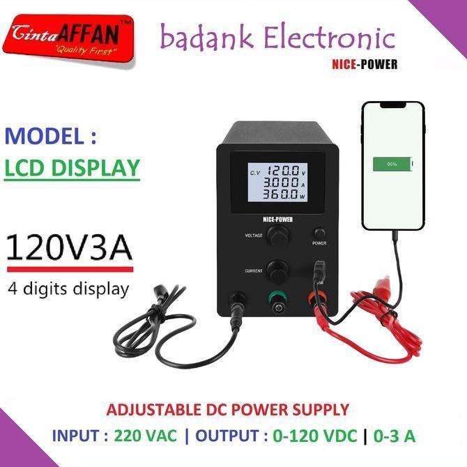 [360W] NICE POWER ADJUSTABLE DC POWER SUPPLY 0-120V 0-3A SWITCHING POWER SUPPLY BE27