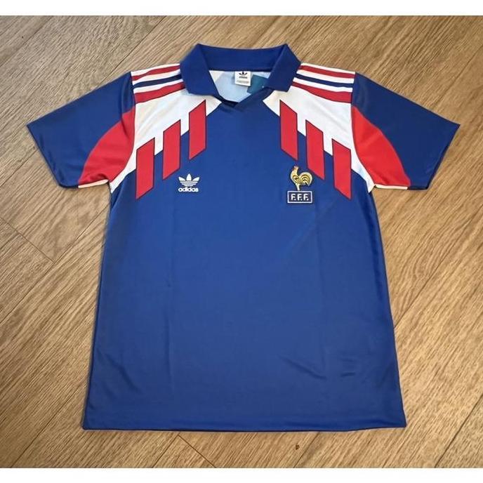 JERSEY BOLA RETRO FRANCE HOME WORLD CUP 1990