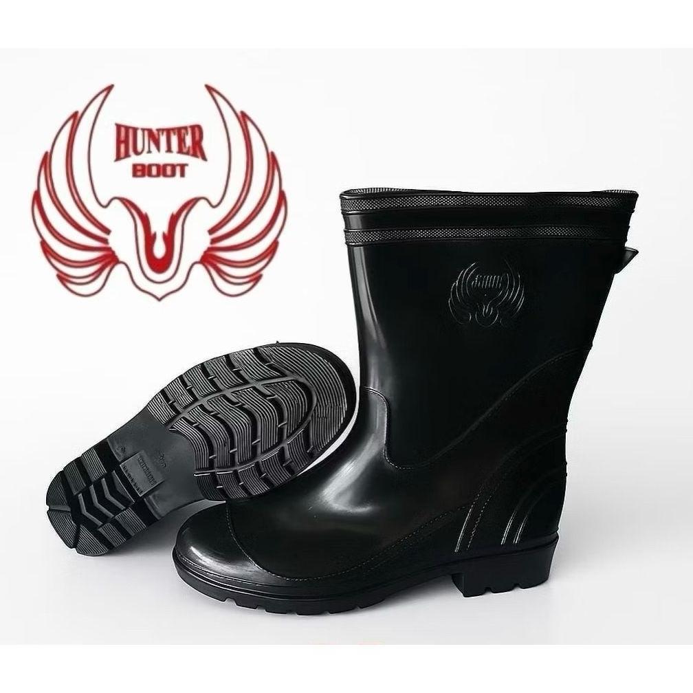 Ready Stock Sepatu Boots Karet Tebal Pria Wanita Sepatu Karet Anti Air
