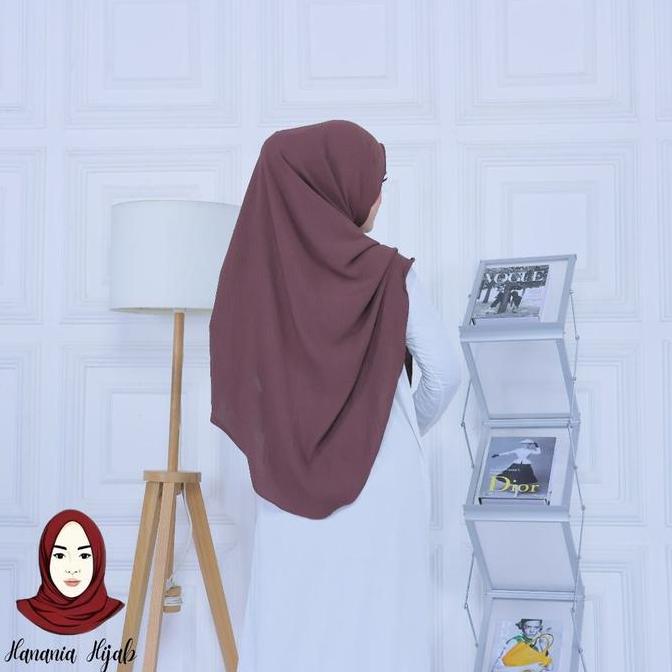 Velo- New- Pashmina Oval Jumbo Crinkle Airflow Semi Syar'I Zunaira Pashmina Curve