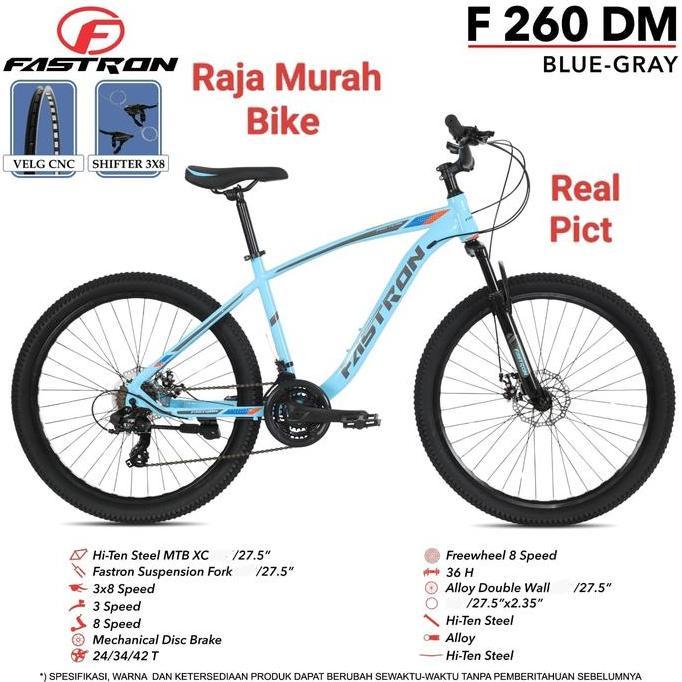 Terlaris Sepeda Gunung Mtb 27,5 Inch Fastron F-260 Dm Sepeda Gunung Fastron