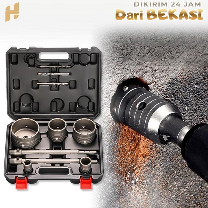 Mata Bor Lubang Tembok Set Hole Saw Set Mata Bor Lubang Beton Multifungsi Mata Bor Pelubang Tembok