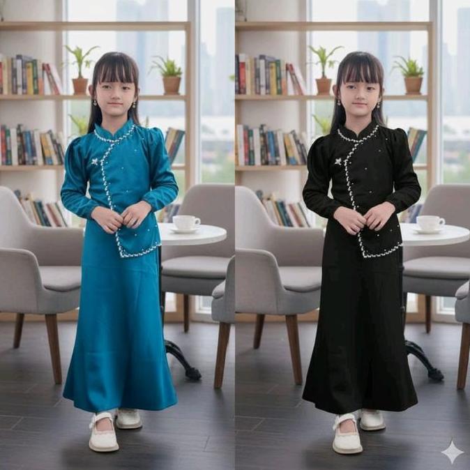 UPFRADE STYLE  TERBARU GHANIA DRESS DUYUNG ROMPI SEBELAH BAJU KOMDA ANAK 3-12 TAHUN DRESS VIRAL BODY