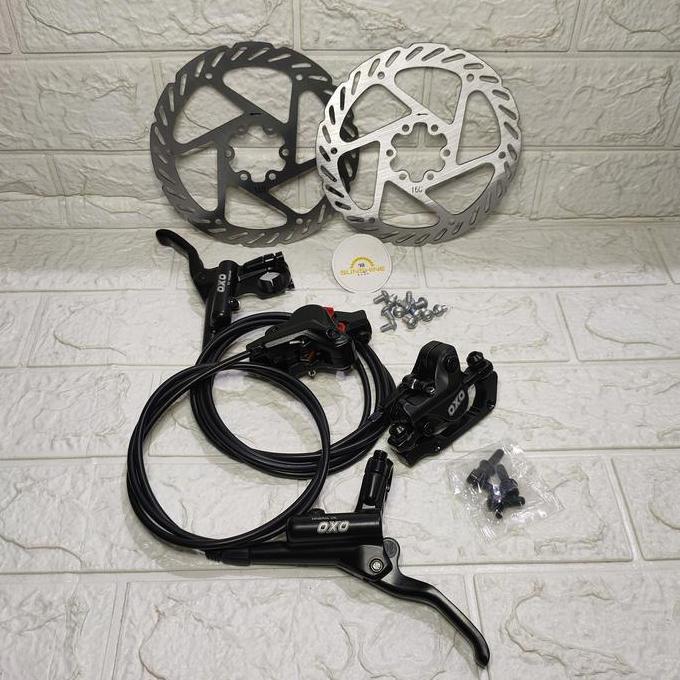 Disc Brake Hydraulic Hidrolik OXO HD-M220 Rem Cakram Hidrolis Include Rotor 160mm Sepeda MTB Lipat R