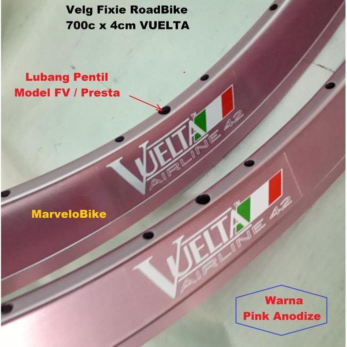 Rims Velg Sepeda Fixie RoadBike 700c 4cm 32Hole Vuelta