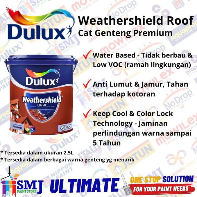 CAT GENTENG WEATHERSHIELD ROOF PAINT DULUX 2,5 LITER