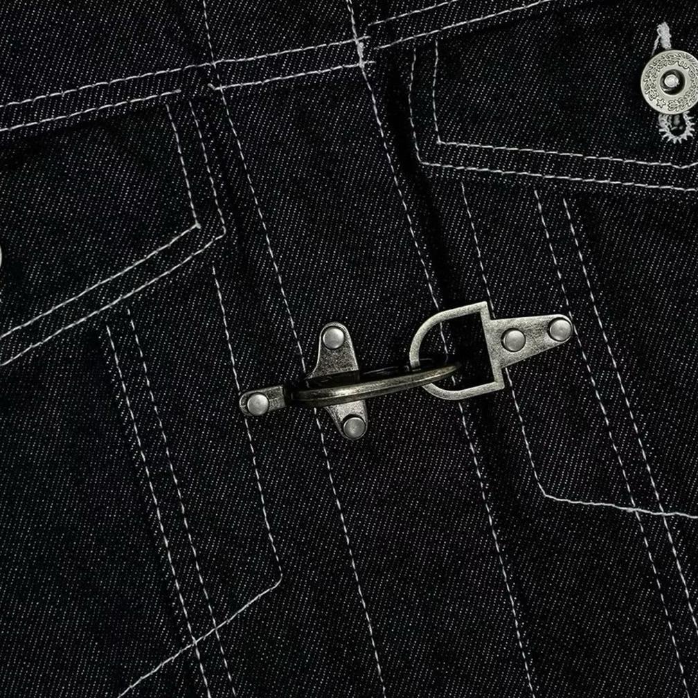 BESTPROMO JAKET DENIM WASH (BAHAN TEBAL) FIREMAN CLASP | BECKMAN SERIES | JAKET FIREMAN CLASP