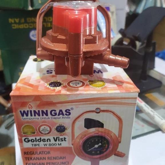 terbaru paket winn gas regulator meter kepala gas lpg 3 kg / 12 kg w800m / w-800 m nusantara berfung
