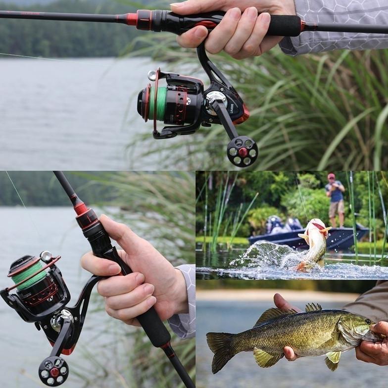 BEST DEALS COD Sougayilang joran pancing 1.8m/2.1m 2 bagian pancing reel 2000 3000 4000 5000 6000 70