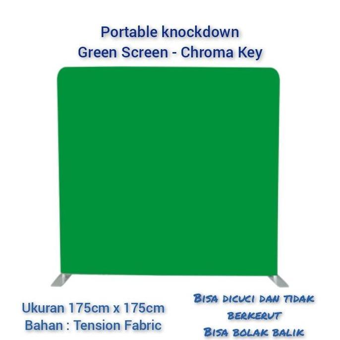 Portable Green Screen For Virtual Studio vMix - Chromakey Square 175cm
