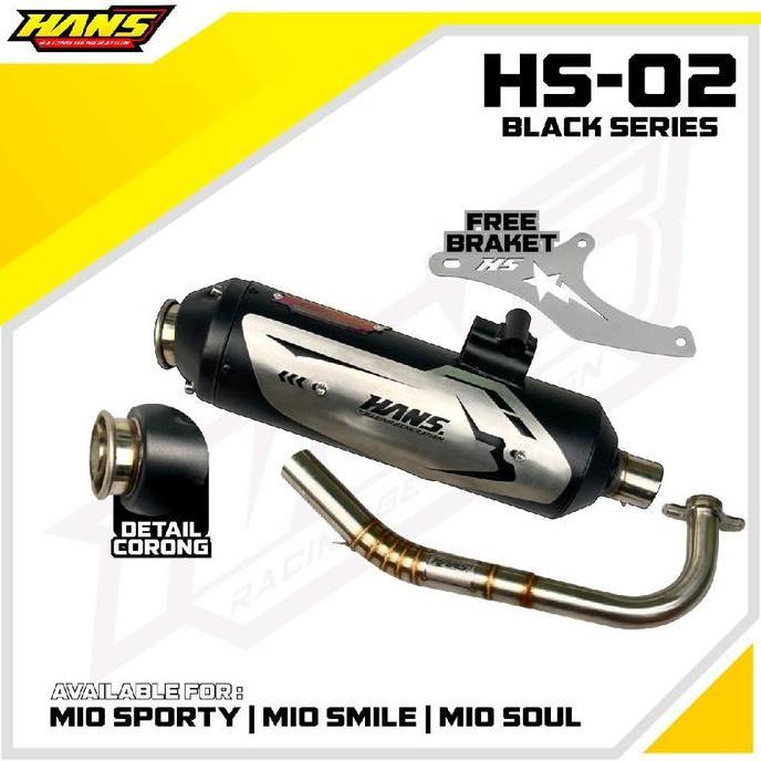 PROMO - Knalpot Mio Std Racing Hans Racing Generation Type HS 02 BlACK SERIES for Mio-smile- Mio spo