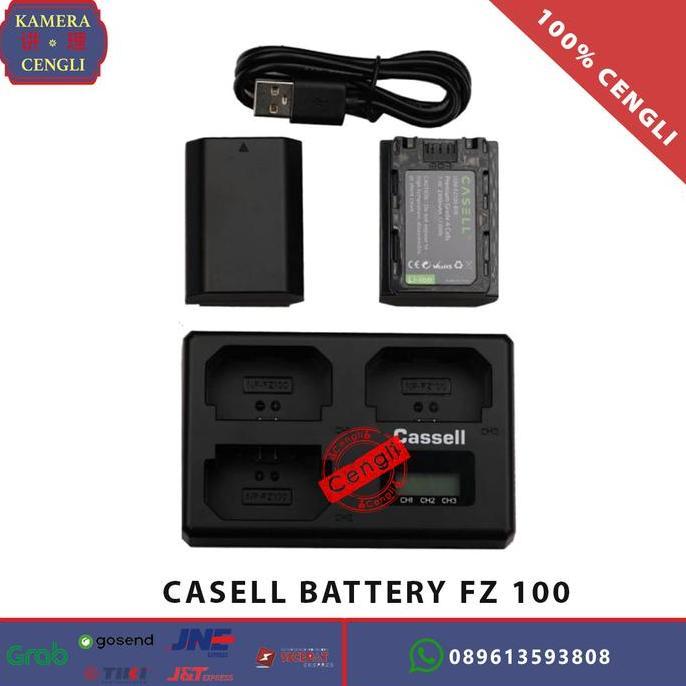Casell Battery NP FZ100 Sony + Triple Charger NP-FZ100 - ORI RESMI