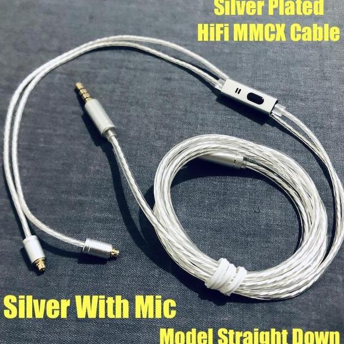 OCHACO Kabel MMCX Custom HiFi Sound Improved Silver Plated MMCX Pin Cable Replacement