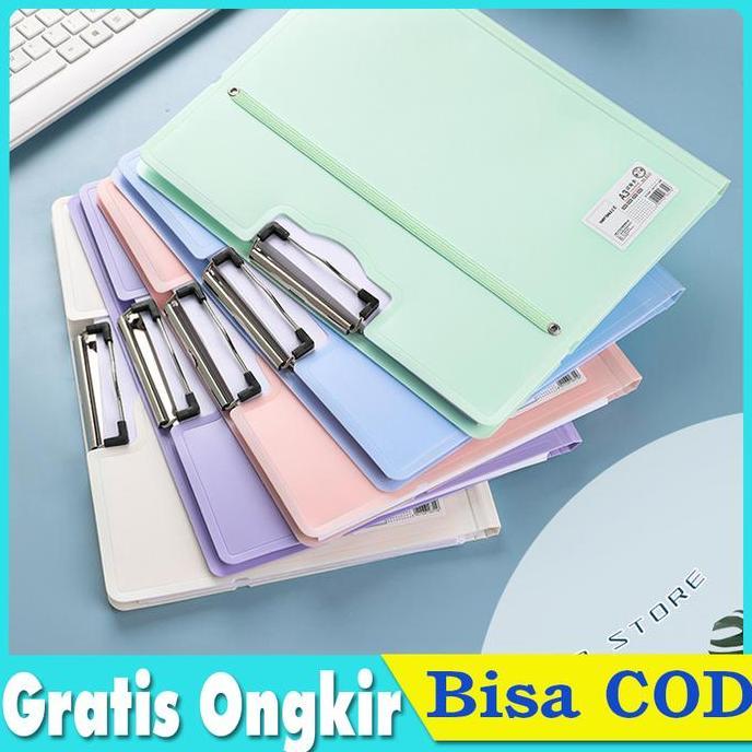 XAVIERY Clipboard A3 Lipat Dokumen Horisontal Clipboard With Cover Folder File Folder Kertas Papan K