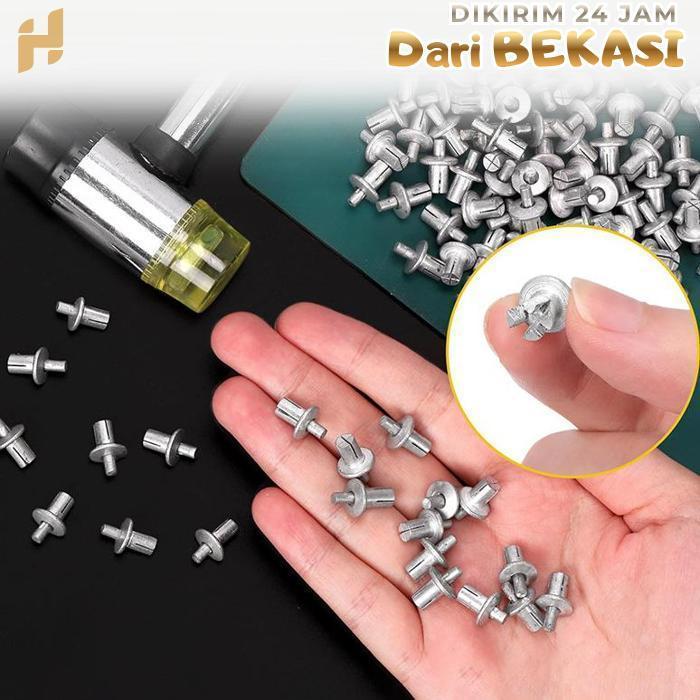 50pcs Paku Rivet Palu Baut Dynabolt Paku Keling Expansion 5mm Paku Angkur Baut Tembok
