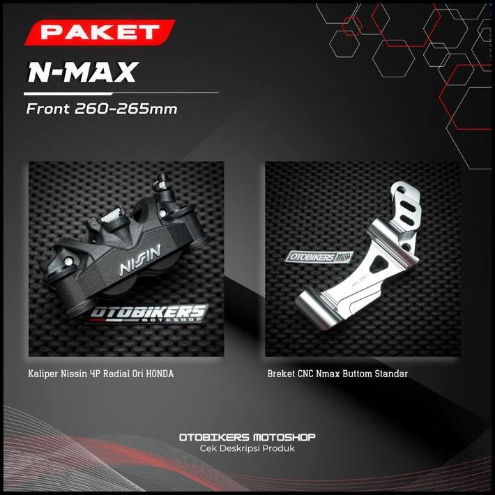 PAKET Kaliper Radial 4P Depan NMAX 150 155 New Old Neo Turbo 4 Piston NISSIN CB Exmotion Twin Africa
