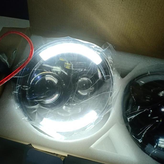 Daymaker 7 inch jimny led. lampu depan mobil jeep led.