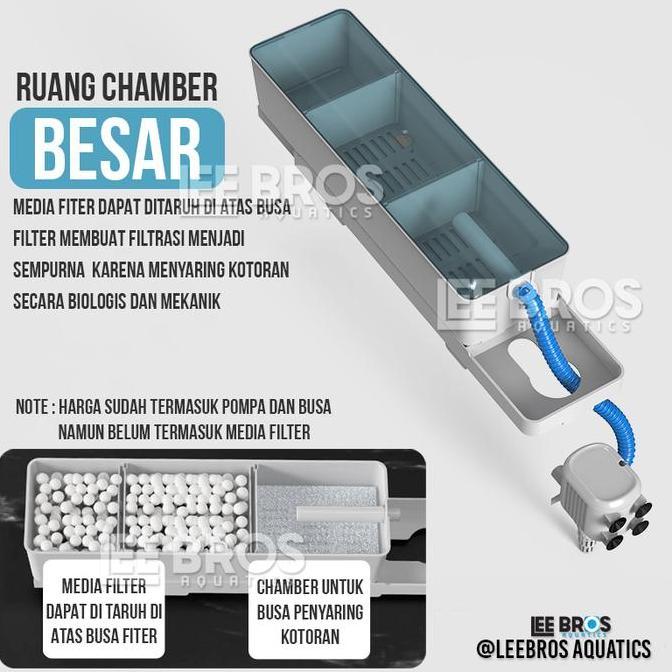 Fisher- Top Filter Box Aquarium / Box Filter Aquarium / Filter Atas / Pompa Filter Aquarium / Top Fi