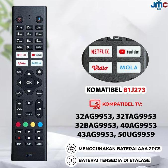 Remote Android Smart TV 81J194 81i960 81J273 81J237 81J237M01 81J172 81J208 81J367