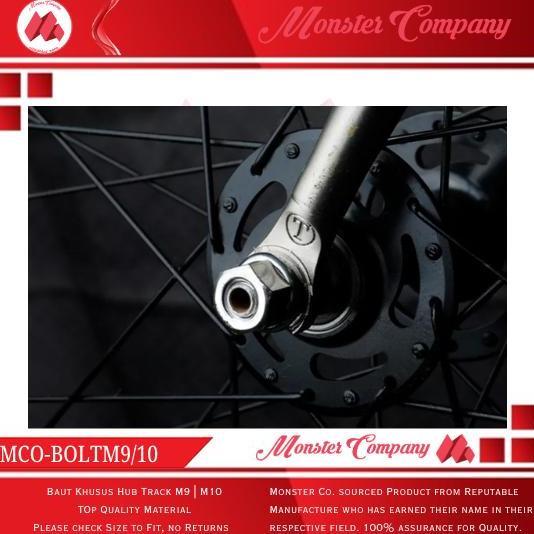 Murah Monster Co Track Bike Bolt Baut Hub Depan Belakang Fixed Gear Fixie M0 M10 M3/8