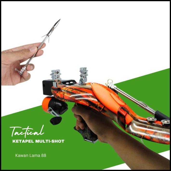 Fullset ketapel reel paser panah ikan doubleshot komplit
