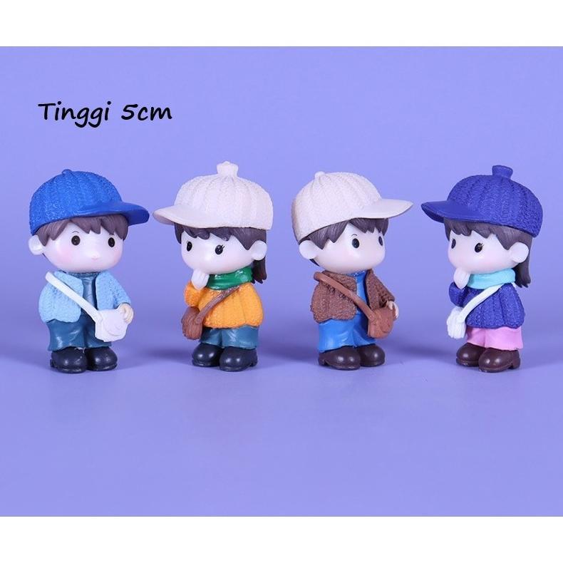 100% AMAN MINIATUR DOLL CUTE BOY & GIRL SERIES 5CM | MINI BONEKA