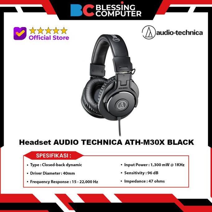 Headset AUDIO TECHNICA ATH-M30X BLACK