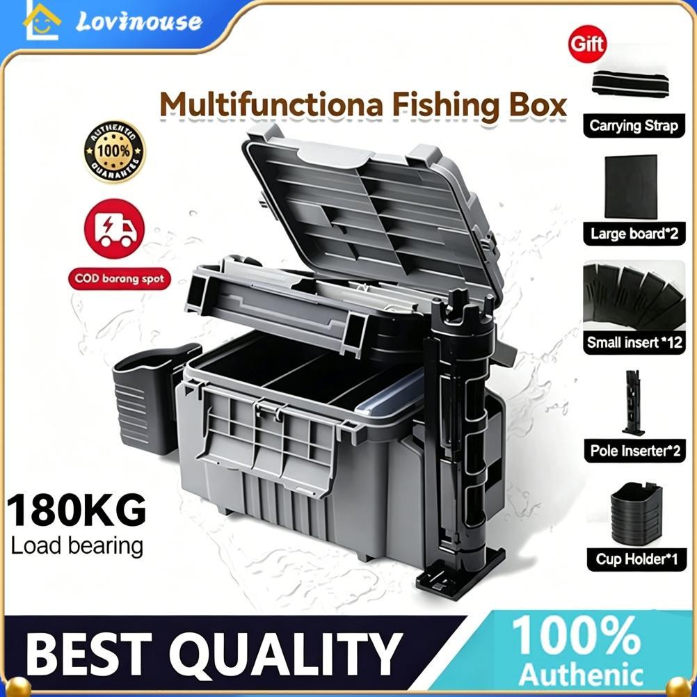 Tackle Box Pancing Kotak Peralatan Pancing Jigging Lure Box Fishing Box Mancing Serbaguna Besar Keci