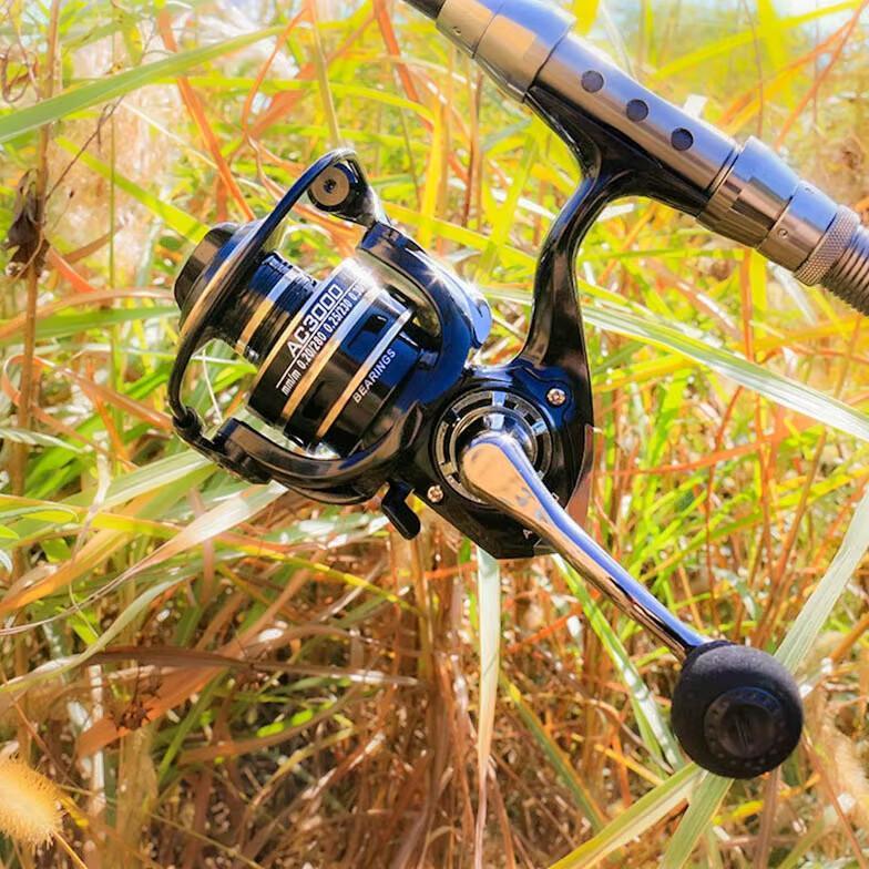 BestPromo Bisa Cod-Reel Fishing Pancing Metal Spool Deukio Ac2000-7000 Warna Hitam Katrol Pancing Fu