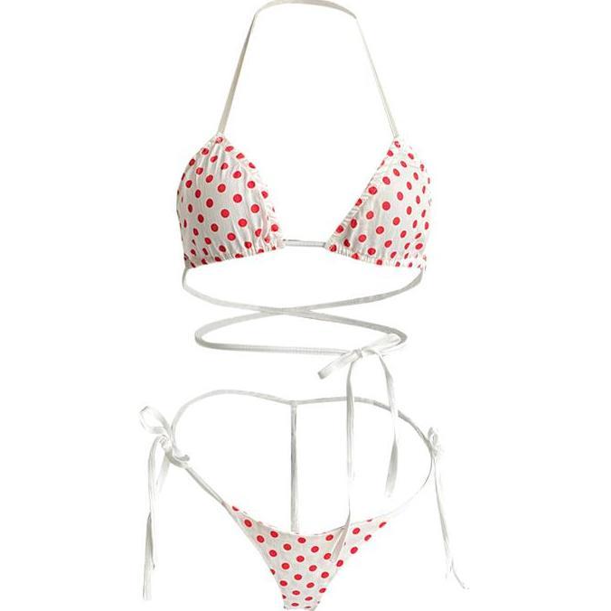 DF153 - Lingerie Set Tali Bh Open Plus Size Bra G String Set Lingerie B23 Tidur Transparan Wanita Dr
