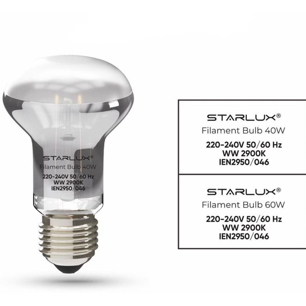 big promo lampu penghangat ayam starlux nr63 40w / 60w | lampu pijar kandang warm white