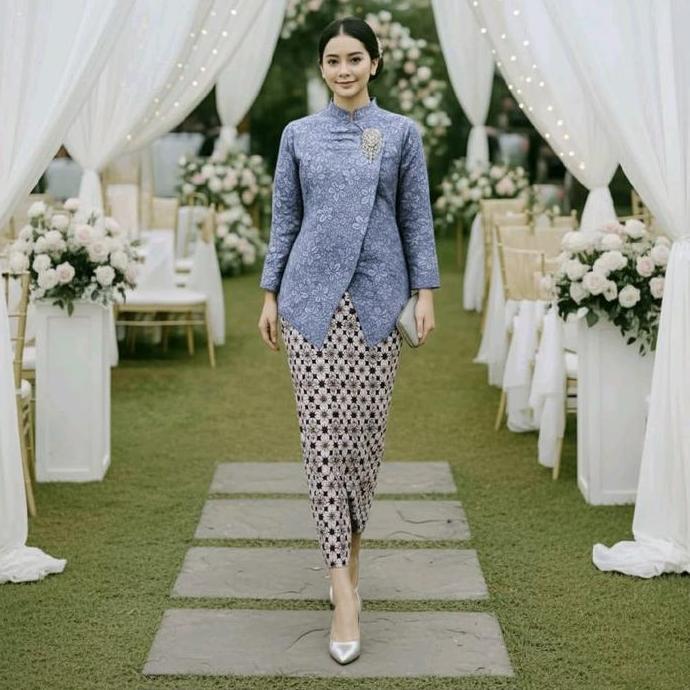 PROMO Debatik - Setelan Kebaya Janggan  Akira Batik Katun Jaguard Fukuro Dress Wanita Baju Panjang A