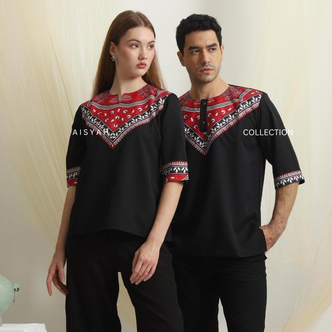 Aisyah Collection - Lenso adat maluku cengkih pala -  Atasan Etnik Maluku - Baju Cele Ambon Maluku -