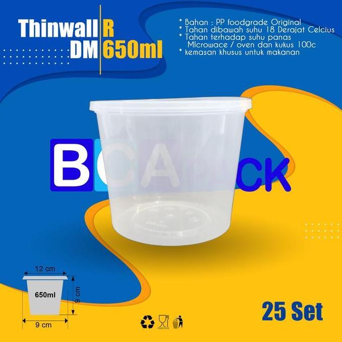 Gin- Thinll Dm 650 Ml Mangkok Tinggi ( Rou Tinggi ) @5 Set