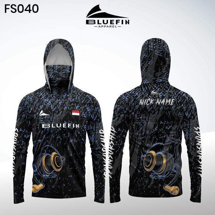 Baju Mancing Reel Pancing Bluefin Bisa Custom Nama Kain Jersey Dryfit Milano FS040