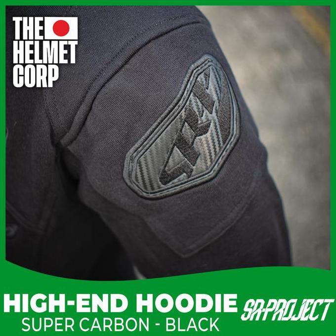 Promo HOODIE SR PROJECT SUPER CARBON BLACK HIGH END RIDING HOODIE PROTECTOR ORIGINAL SR-PROJECT HOOD