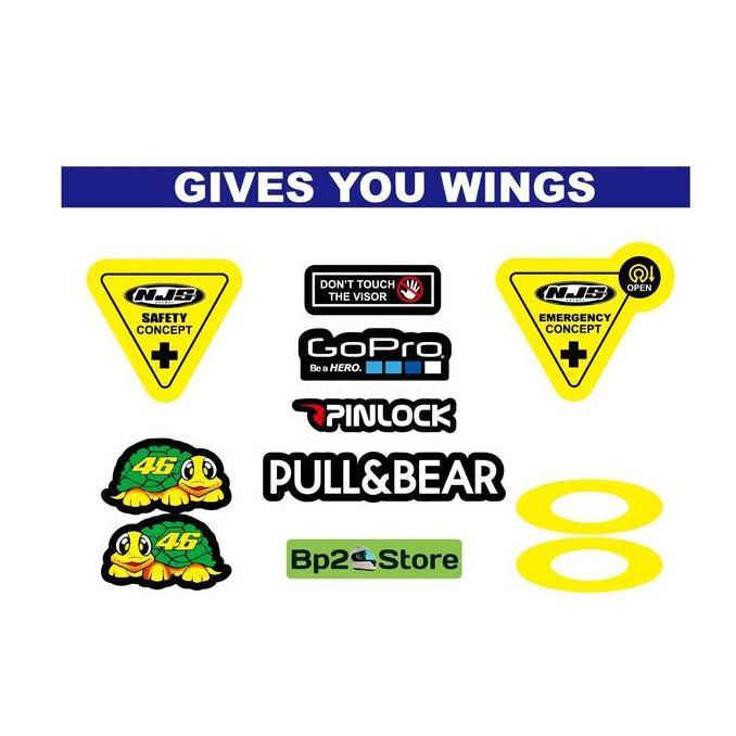 Promo Paket Stiker Visor Helm Njs - Stiker Helm Njs Cod