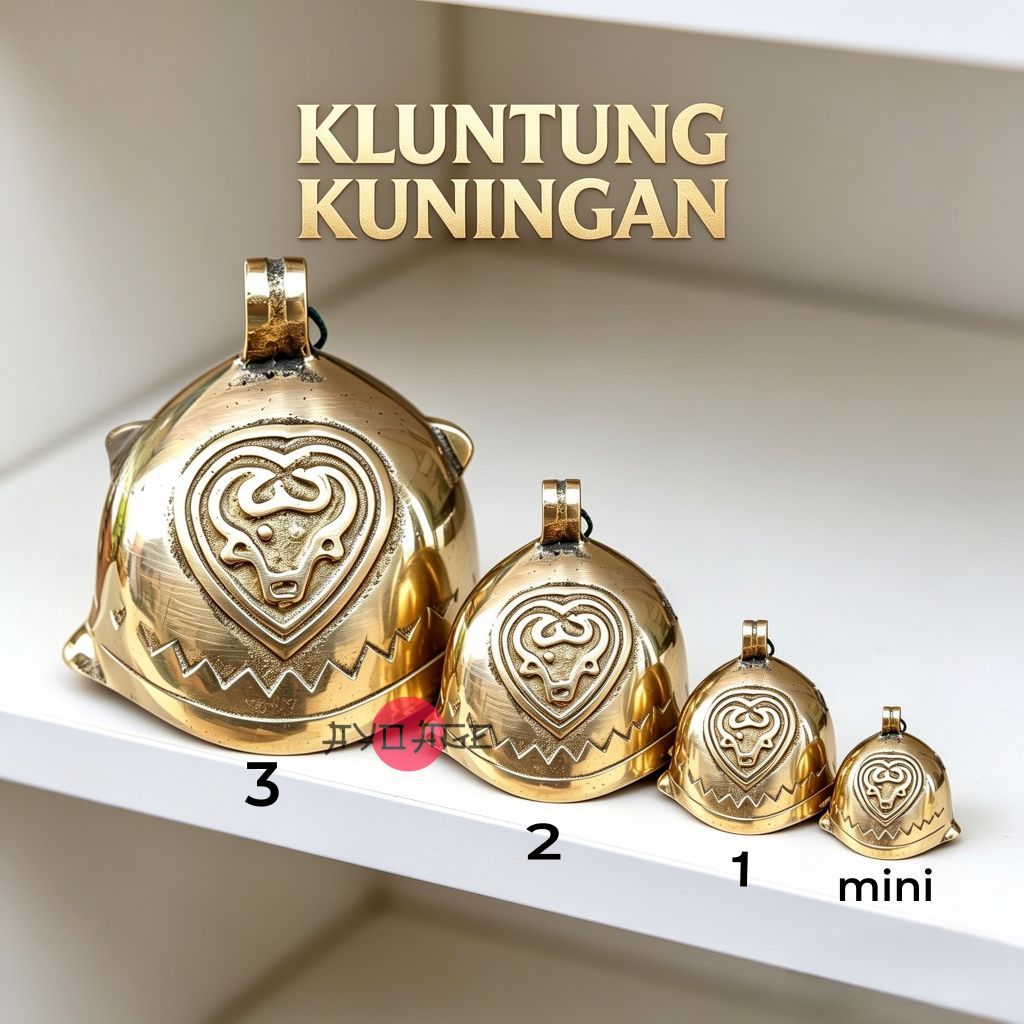 kluntung sapi kuningan kalung sapi bandul gento klontong sapi pedet 1 pcs