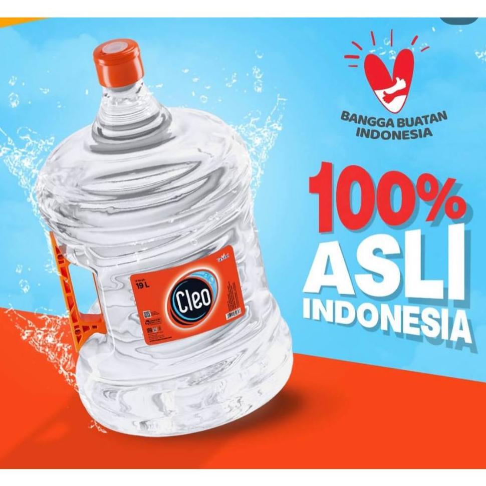 Galon Cleo 19 Liter + Isi Original Berkualitas / Galon + Air Cleo Original